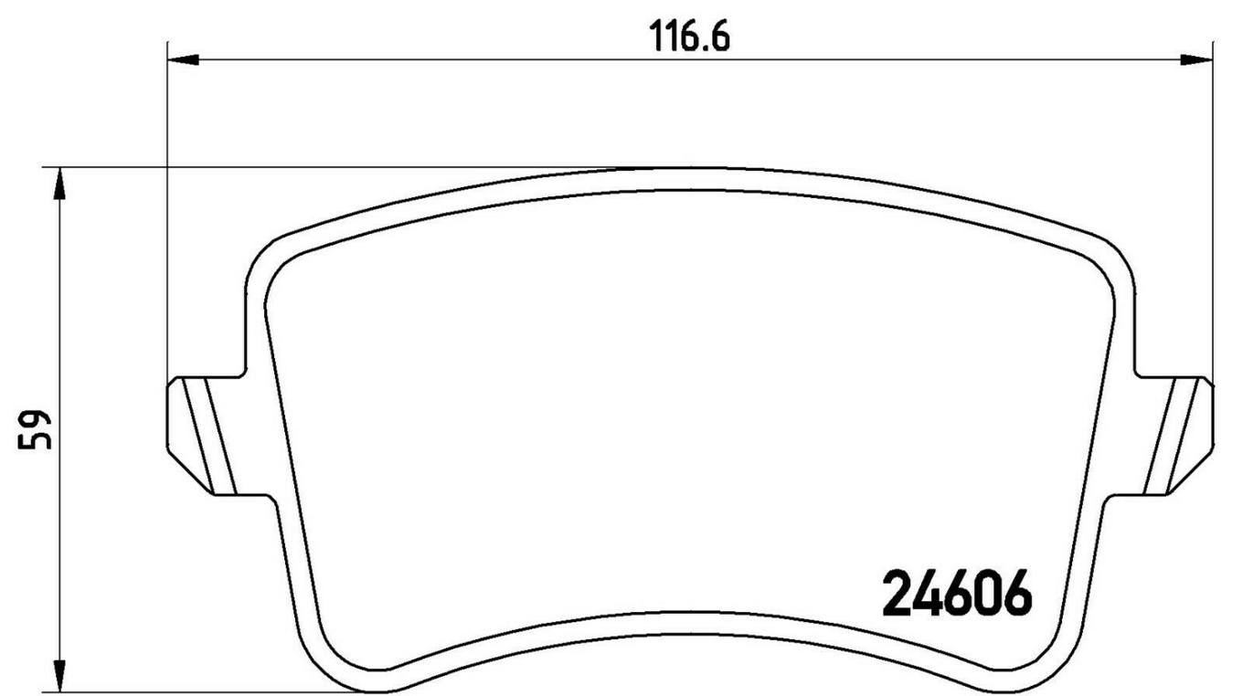 Audi Brembo Brake Set - Pads Rear (Low-Metallic) 8K0698451G - Brembo P85099